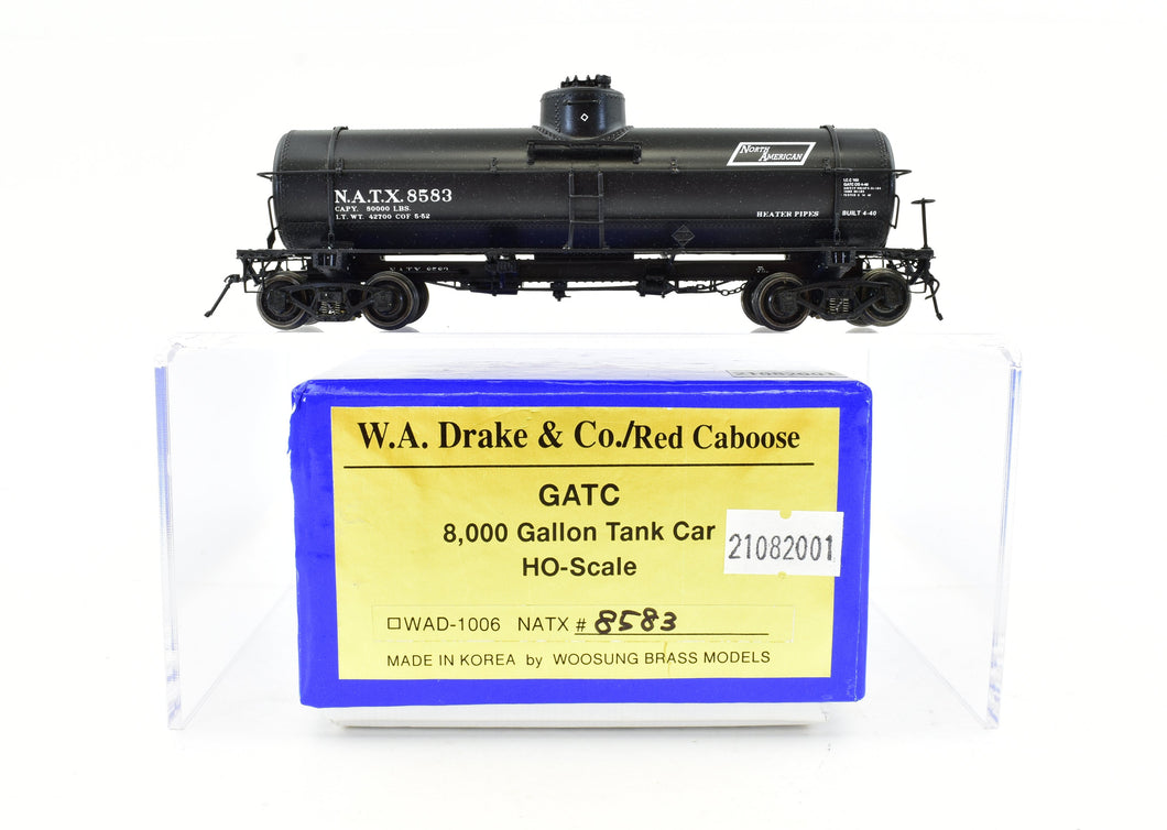 HO-Brass W. A. Drake/Red Caboose N. A. T. X.  GATC 8,000 Gallon Tank Car