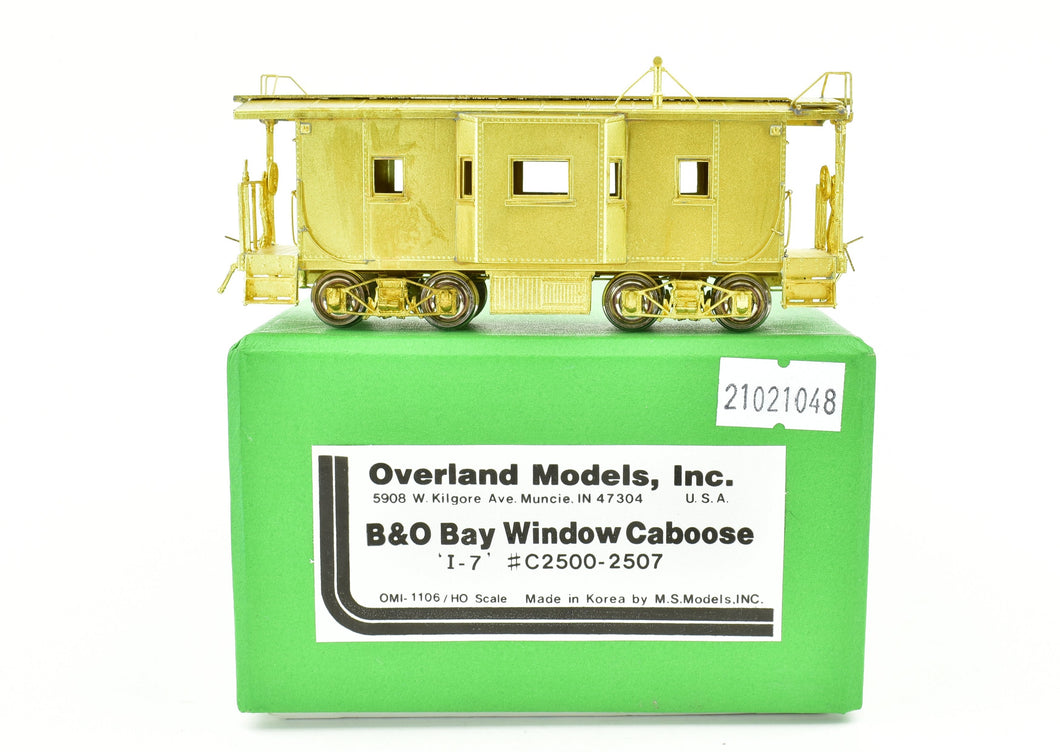 HO Brass OMI - Overland Models, Inc. B&O - Baltimore & Ohio I-7 Bay Window Caboose #C2500 - 2507