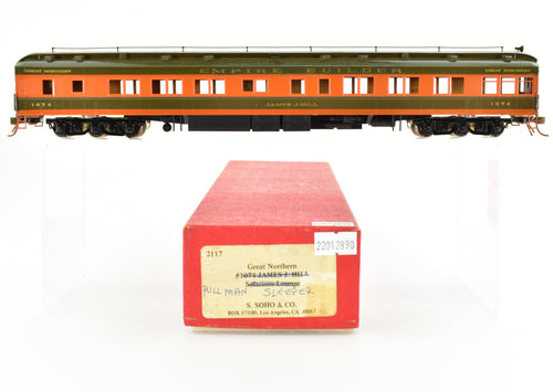HO Brass S. Soho & Co. GN - Great Northern #1147 James J. Hill Solarium Lounge Custom Painted
