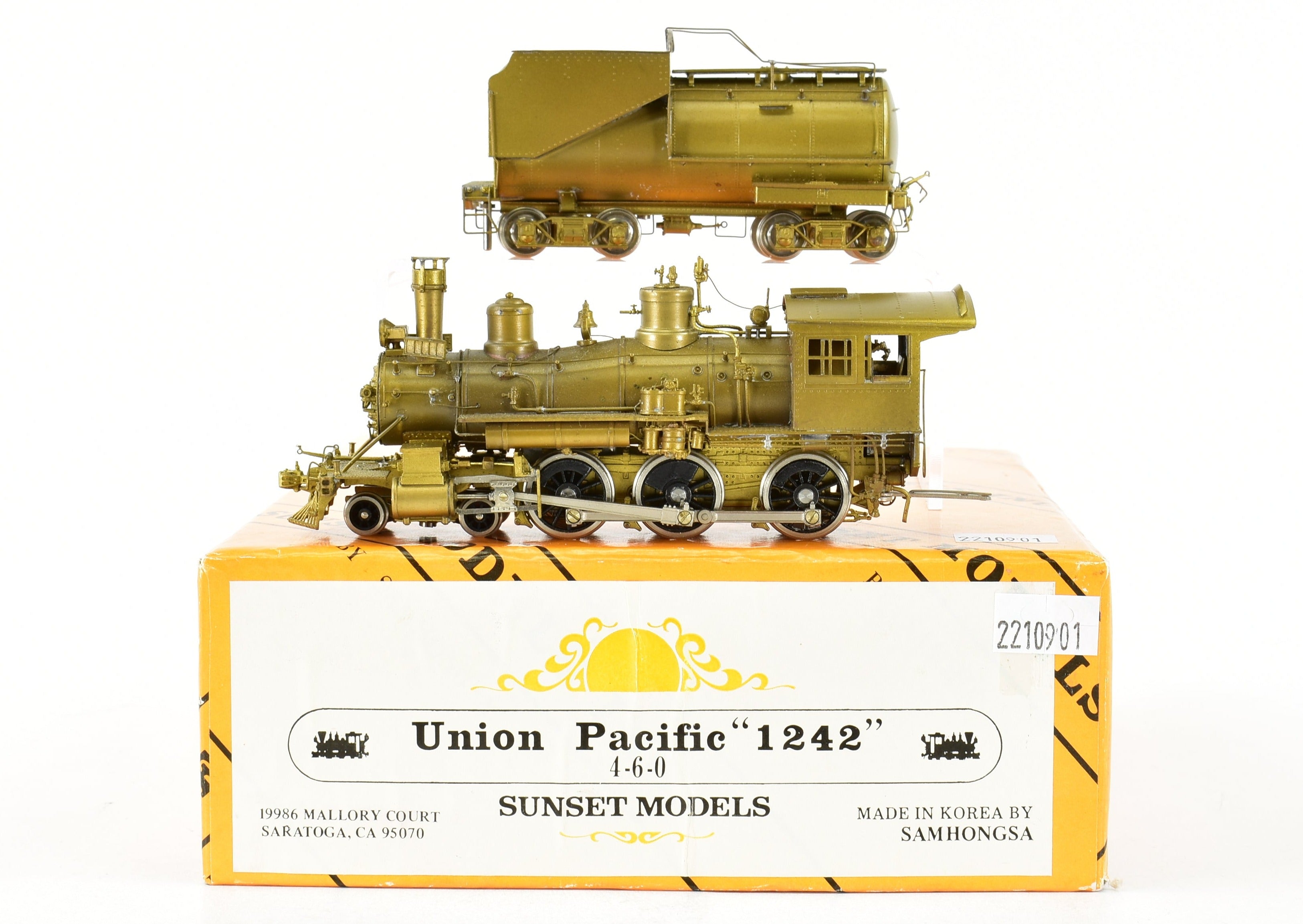 HO Brass Sunset Models UP - Union Pacific 4-6-0 