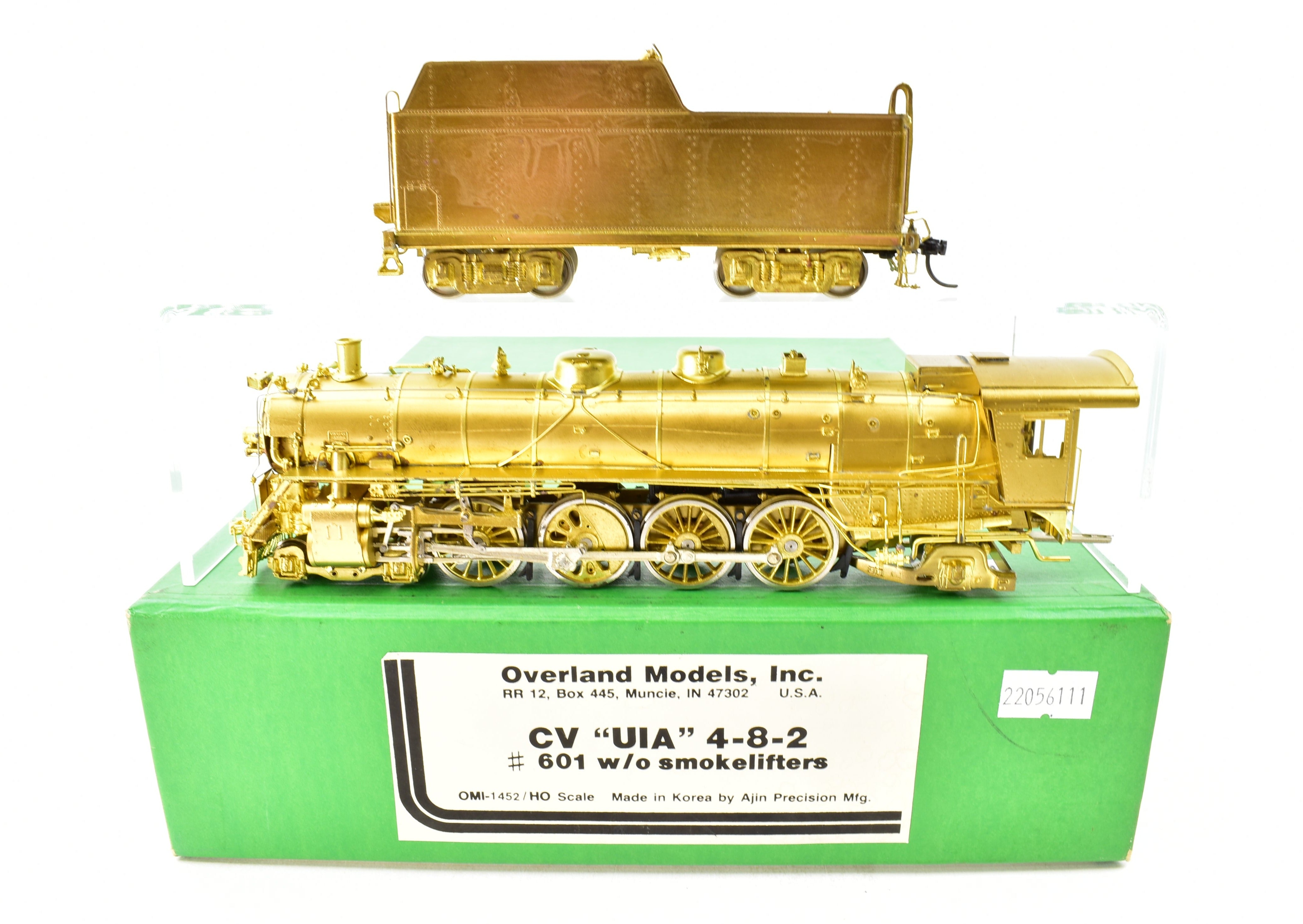 HO Brass OMI - Overland Models CV - Central Vermont U1A 4-8-2 No. 601  without Smokelifters