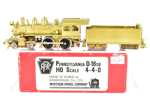 HO Brass Westside Model Co. PRR - Pennsylvania Railroad D-16sb 4-4-0